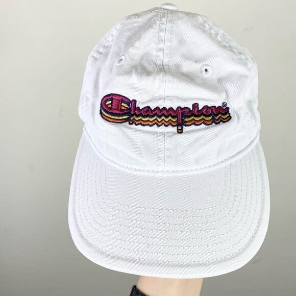 Champion White Spellout Baseball Cap Hat - Picture 5 of 5